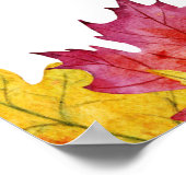 Rustikale Herbstlaub Herbst Geburtstagsparty Willk Poster (Ecke)