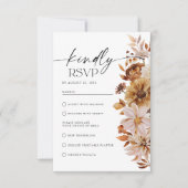 Rustikale Herbstlaub Hochzeit der RSVP-Karte RSVP Karte (Vorderseite)