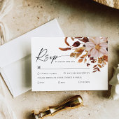 Rustikale Herbstlaub Hochzeit der RSVP-Karte RSVP Karte