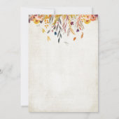 Rustikale Herbstlaub Hochzeit Einladung (Rückseite)