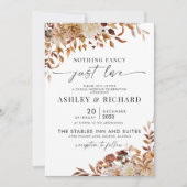 Rustikale Herbstlaub Hochzeit Einladung (Vorderseite)