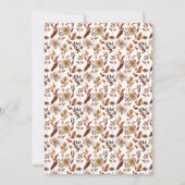 Rustikale Herbstlaub Hochzeit Einladung (Rückseite)