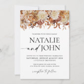 Rustikale Herbstlaub Hochzeit Einladung (Vorderseite)