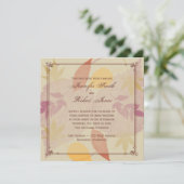 Rustikale Herbstlaub Hochzeit Einladung (Stehend Vorderseite)