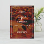 Rustikale Herbstlaub Hochzeit Einladung (Stehend Vorderseite)