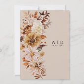 Rustikale Herbstlaub Hochzeit Einladung (Rückseite)