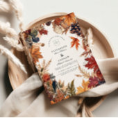 Rustikale Herbstlaub Hochzeit Einladung