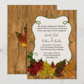 Rustikale Herbstlaub Hochzeit Einladung (Vorne/Hinten)
