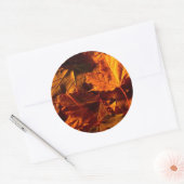 Rustikale Herbstlaub Hochzeit Einladung maßgeschne Runder Aufkleber (Umschlag)