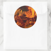 Rustikale Herbstlaub Hochzeit Einladung maßgeschne Runder Aufkleber (Tasche)