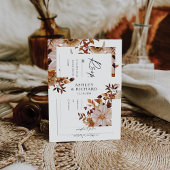 Rustikale Herbstlaub Hochzeit Einladungsbanderole