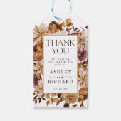 Rustikale Herbstlaub Hochzeit Geschenkanhänger (Vorderseite)