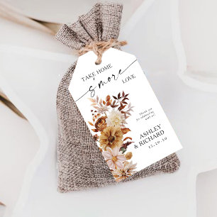 Rustikale Herbstlaub Hochzeit Geschenkanhänger