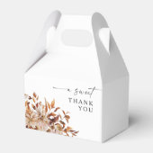 Rustikale Herbstlaub Hochzeit Geschenkschachtel (Rückseite)