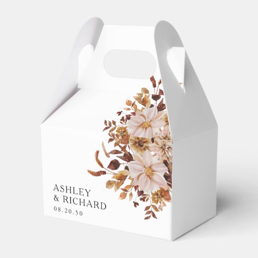 Rustikale Herbstlaub Hochzeit Geschenkschachtel (Vorderseite)