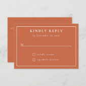 Rustikale Herbstlaub-Hochzeit RSVP Karte (Vorne/Hinten)