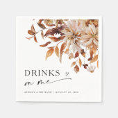 Rustikale Herbstlaub Hochzeit Serviette (Vorderseite)