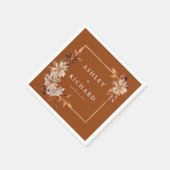 Rustikale Herbstlaub Hochzeit Serviette (Ecke)