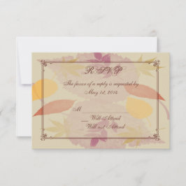 Rustikale Herbstlaub Hochzeitkarte RSVP Karte