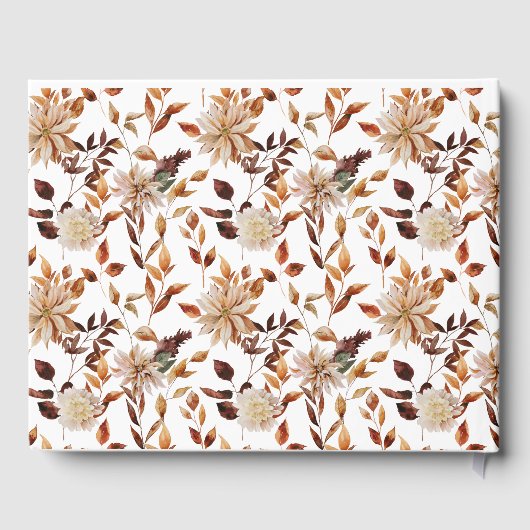 Rustikale Herbstlaub Hochzeitshaus Gästebuch (Rückseite)