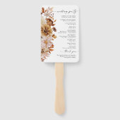 Rustikale Herbstlaub Hochzeitsprogramm Hand Fan Fächer (Rückseite)