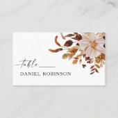 Rustikale Herbstlaub Hochzeitssonne Platzkarte (Rückseite)