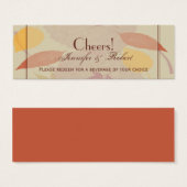 Rustikale Herbstlaub Hochzeitsticket (Vorne & Hinten)