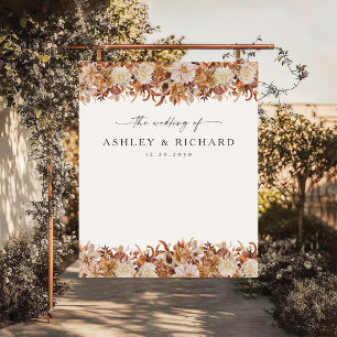 Rustikale Herbstlaub Hochzeitstorte Wandteppich