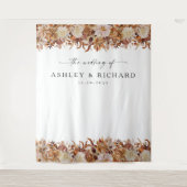 Rustikale Herbstlaub Hochzeitstorte Wandteppich (Vorderseite)