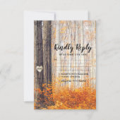 Rustikale Herbstlaub im Herbst Hochzeit von RSVP (Vorderseite)