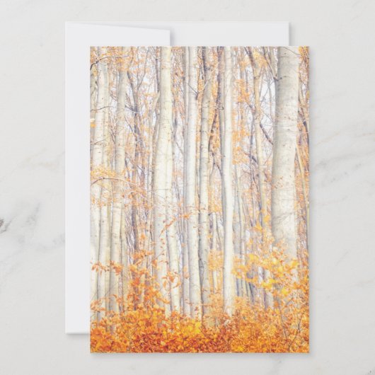 Rustikale Herbstlaub im Herbst Hochzeitsfeiern Einladung (Rückseite)