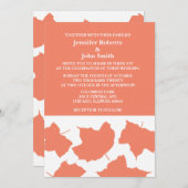 Rustikale Herbstlaub Lachs Orange Country Wedding Einladung (Vorne/Hinten)