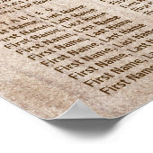 Rustikale Herbstlaub mit Lichteffekten Poster (Ecke)