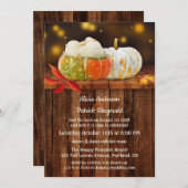Rustikale Herbstlaub Pumpkin Post Hochzeit Einladu Einladung (Vorne/Hinten)
