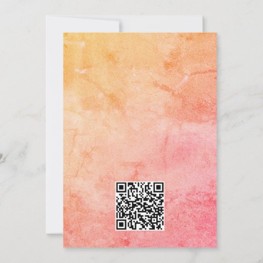 Rustikale Herbstlaub QR-Code Save the Date (Rückseite)