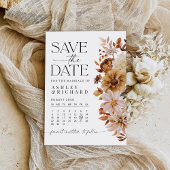 Rustikale Herbstlaub Save the Date Karte