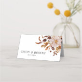 Rustikale Herbstlaub verflucht Platzkarte (Rückseite)