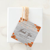 Rustikale Herbstlaube aus Holz - Danke für Ihre Ho Geschenkanhänger (Beispiel)