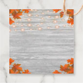 Rustikale Herbstlaube aus Holz - Danke für Ihre Ho Geschenkanhänger (Rückseite)