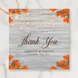 Rustikale Herbstlaube aus Holz - Danke für Ihre Ho Geschenkanhänger