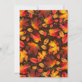 Rustikale Herbstlaube aus Holz Einladung (Rückseite)