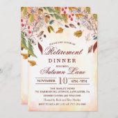 Rustikale Herbstlaube Einladung zum Ruhestand (Vorne/Hinten)