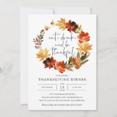 Rustikale Herbstlaube Erntedank Abendessen Einladu Einladung (Vorderseite)