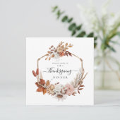 Rustikale Herbstlaube Erntedank Dinner Einladung (Stehend Vorderseite)