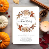 Rustikale Herbstlaube Erntedank Dinner Einladung