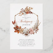 Rustikale Herbstlaube Erntedank Dinner Folieneinladung (Vorderseite)