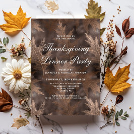 Rustikale Herbstlaube Erntedank Dinner Party Einladung
