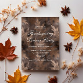 Rustikale Herbstlaube Erntedank Dinner Party Einladung
