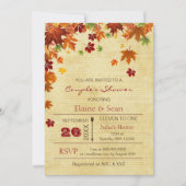 Rustikale Herbstlaube fallen Brautparty Einladung (Vorderseite)
