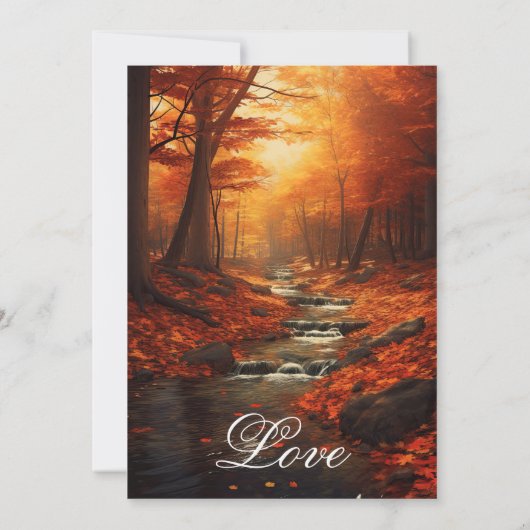 Rustikale Herbstlaube Herbsthochzeit Einladung (Rückseite)